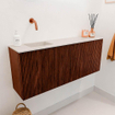 Mondiaz JOYA-DLUX 100cm toiletmeubel - kleur Ruby - Wastafel FAYE positie Links Zonder kraangat kleur Meli. SW1425366