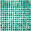 The Mosaic Factory Amsterdam Carrelage mosaïque 32.2x32.2cm pour mur et sol intérieur et extérieur carré verre Turquoise SW654804