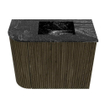 Mondiaz JOYA-DLUX 51.6cm toiletmeubel - ronding links kleur Shadow - Wastafel FAYE positie Rechts Zonder kraangat kleur Lava. SW1422855