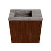 Mondiaz JOYA-DLUX 40cm toiletmeubel - kleur Ruby - Wastafel FAYE positie Links Zonder kraangat kleur Sombra. SW1425643