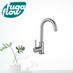 FugaFlow Eccelente Sobrado Mitigeur lavabo rehaussé avec bec rotatif Inox brossé PVD SW1123476