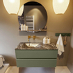 Mondiaz VICA-DLUX ensemble de meuble de salle de bain - 100cm - meuble sous-vasque armée - 2 tiroirs - lavabo encastré nuage gauche - sans trous de robinet - version haute de 60cm - lave SW1086729