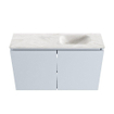 MONDIAZ TURE-DLUX Meuble WC 80 cm Clay. Lavabo EDEN Ostra position droite. Sans trou de robinet. SW1104781