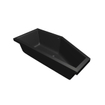 Xenz Society Compact baignoire - 180x80cm - avec trop-plein - sans bonde - Installation d'angle droite - Acrylique Ebony mat SW103204