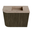 Mondiaz JOYA-DLUX 51.6cm toiletmeubel - ronding links kleur Shadow - Wastafel FAYE positie Rechts 1 kraangat kleur Saba. SW1425138