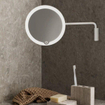 Wall-mounted LED Vanity Mirror | H 20 cm, B 20 cm, T 30,5 cm LED Kosmetikspiegel mit Wandhalterung SW1116599