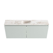 MONDIAZ TURE-DLUX Meuble WC 120 cm Greey. EDEN lavabo Frappe position milieu. Sans trou de robinet. SW1102806
