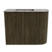 Mondiaz JOYA-DLUX 51.6cm toiletmeubel - ronding rechts kleur Shadow - Wastafel FAYE positie Links Zonder kraangat kleur Sombra. SW1425222