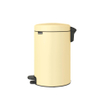 Brabantia NewIcon Poubelle à pédale - 12 litres - seau intérieur en plastique - mellow yellow SW1026512