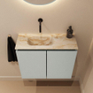MONDIAZ TURE-DLUX Meuble WC 60 cm Greey. EDEN vasque Frappe position gauche. Sans trou de robinet. SW1102774