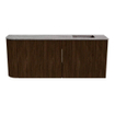 Mondiaz JOYA-DLUX 101.6cm meuble de salle de bains - arrondi gauche couleur Walnut - Vasque FAYE position Droite 1 trou de robinet couleur Oza. SW1424612