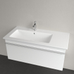 Villeroy & Boch Venticello Lavabo pour meuble - vasque à gauche - 1 trou de robinet - 100x50cm - adapté pour 3 trous de robinet - trop-plein - ceramic+ - blanc 1025127