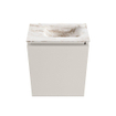 MONDIAZ TURE-DLUX Meuble toilette - 40cm - Linen - EDEN - vasque Frappe - position droite - sans trou de robinet SW1102825