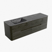 Mondiaz CIRO-DLUX Badkamermeubelset - 160x45x50cm - Solid surface wastafel Lava - 1 wasbak Links - 1 kraangat - 4 lades - Shadow SW1532512