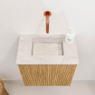 Mondiaz JOYA-DLUX Meuble de toilette 40cm - couleur Oak - Lavabo FAYE position Milieu Sans trou de robinet couleur Ostra. SW1422184