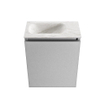 MONDIAZ TURE-DLUX Meuble toilette - 40cm - Plata - EDEN - vasque Ostra - position gauche - sans trou de robinet SW1104989