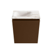 MONDIAZ TURE-DLUX Meuble toilette - 40cm - Rust - EDEN - vasque Frappe - position gauche - 1 trou de robinet SW1103000