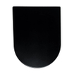 Wiesbaden Vesta Abattant WC softclose et quick release mat noir SW523982