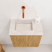 Mondiaz JOYA-DLUX Meuble de toilette 40cm - couleur Chêne - Vasque FAYE position Gauche Sans trou de robinet couleur Ostra. SW1422198