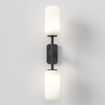 Astro Tacoma Twin Applique/Plafonnier - 230V - IP44 - cylindre - verre blanc - noir mat SW1569680