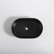 FugaFlow Efficiente Arredo Vasque - 50 × 32 × 12 cm - striée - ovale - céramique - noir mat SW1472863