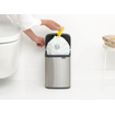 Brabantia Bo Poubelle - 4 litres - seau intérieur en plastique - acier mat SW1009828