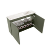 MONDIAZ TURE-DLUX Meuble toilette - 80cm - Army - EDEN - vasque Frappe - position droite - 1 trou de robinet SW1102640