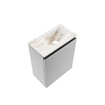 MONDIAZ TURE-DLUX 40cm toiletmeubel Plata. EDEN wastafel Frappe positie rechts. Met 1 kraangat. SW1102970