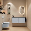 MONDIAZ TURE-DLUX Meuble toilette - 120cm - Clay - EDEN - vasque Opalo - position droite - 1 trou de robinet SW1104239