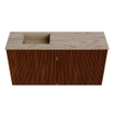 Mondiaz JOYA-DLUX 80cm toiletmeubel - kleur Ruby - Wastafel FAYE positie Links Zonder kraangat kleur Arena. SW1425271