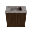 Mondiaz JOYA-DLUX Meuble de toilette 40cm - couleur Walnut - Lavabo FAYE position Milieu Sans trou de robinet couleur Sombra SW1424696