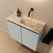 MONDIAZ TURE-DLUX Meuble toilette - 60cm - Greey - EDEN - vasque Frappe - position droite - sans trou de robinet SW1102790