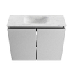 MONDIAZ TURE-DLUX Meuble WC 60cm Plata. EDEN lavabo Opalo position milieu. Sans trou de robinet. SW1104481