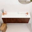 Mondiaz JOYA 100cm toiletmeubel - kleur Ruby - Wastafel FAYE positie Rechts 1 kraangat kleur Talc. SW1421746