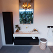 Mondiaz ALAN-DLUX Ensemble de meuble - 120cm - meuble Urban mat - 1 tiroir - Lavabo Cloud Frappe suspendu - vasque Centre - 0 trous de robinet SW804753