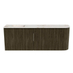 Mondiaz JOYA-DLUX 111.6cm toiletmeubel - ronding rechts kleur Shadow - Wastafel FAYE positie Links 1 kraangat kleur Frappe. SW1422702