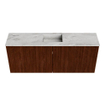 Mondiaz JOYA-DLUX Meuble de salle de bains 100cm - couleur Ruby - Vasque FAYE position Milieu Sans trou de robinet couleur Glace SW1423546