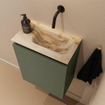 MONDIAZ TURE-DLUX Meuble de toilette 40 cm Army. Lavabo EDEN Frappe position droite. Sans trou de robinet. SW1102631