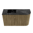 Mondiaz JOYA-DLUX Meuble de toilette 71,6cm - arrondi droite couleur Dusk - Vasque FAYE position Gauche Sans trou de robinet couleur Lava. SW1423244