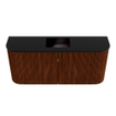 Mondiaz JOYA 93.2cm toiletmeubel - ronding links en rechts kleur Ruby - Wastafel FAYE positie Midden Zonder kraangat kleur Urban. SW1421914