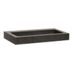 BRAUER Lava wastafel - 80x46x10cm - 1 wasbak - 0 kraangaten - natuursteen - basalt antraciet SW6636