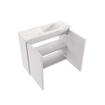 MONDIAZ TURE-DLUX Meuble toilette - 60cm - Cale - EDEN - vasque Frappe - position droite - 1 trou de robinet SW1102665