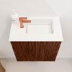 Mondiaz JOYA 40cm toiletmeubel - kleur Ruby - Wastafel FAYE positie Rechts 1 kraangat kleur Talc. SW1421728