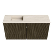 Mondiaz JOYA-DLUX Meuble de salle de bains 80cm - couleur Shadow - Lavabo FAYE position Gauche Sans trou de robinet couleur Meli. SW1424897