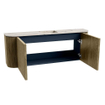 Mondiaz JOYA-DLUX 113.2cm toiletmeubel - ronding links en rechts kleur Dusk - Wastafel FAYE positie Midden Zonder kraangat kleur Nata. SW1425951