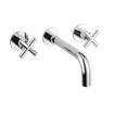 Crosswater MPRO Crosshead Robinet lavabo encastrable 3 trous - avec poignée croix - chrome SW648391
