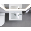 Duravit ME by Starck lave-mains pour meuble 43x30cm avec 1 trou de robinet à droite avec trop-plein avec WonderGliss blanc SW84169