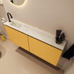 MONDIAZ TURE-DLUX Meuble toilette - 120cm - Ocher - EDEN - vasque Ostra - position gauche - 1 trou de robinet SW1104983