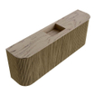 Mondiaz JOYA-DLUX Meuble de salle de bains 113.2cm - arrondis gauche et droite couleur Dusk - Vasque FAYE position Milieu 1 trou de robinet couleur Arena SW1425793