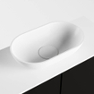 Mondiaz Fowy Meuble de toilette - 60x50x23cm - mat urbain - 0 trous de robinet - lavabo centré - 2 portes - solid surface - plan MDF - lavabo : blanc SW760865